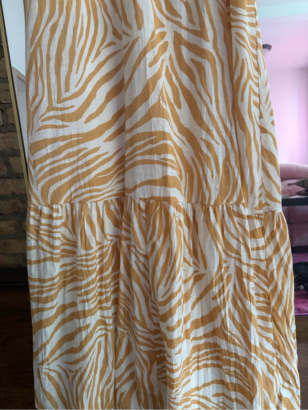 Nine West tiered peasant zebra print maxi dress - Picture 6 of 9